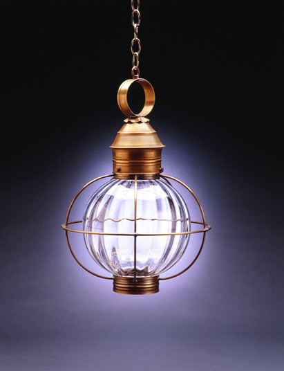 Round One Light Hanging Lantern in Antique Brass (196|2842ABMEDOPT)