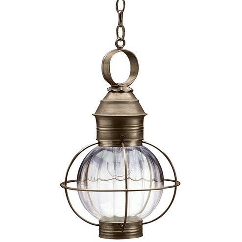 Round One Light Hanging Lantern in Dark Antique Brass (196|2832DABMEDOPT)