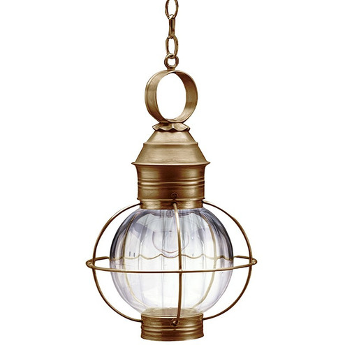 Round One Light Hanging Lantern in Antique Brass (196|2832ABMEDOPT)