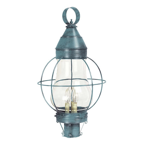 Bosc Three Light Post Mount in Verdi Gris (196|2743VGLT3CLR)