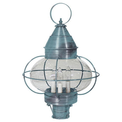 Onion Three Light Post Mount in Verdi Gris (196|2573VGLT3CSG)