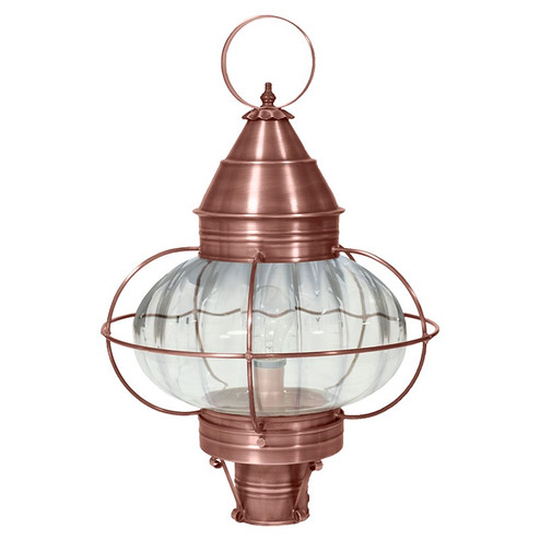 Onion One Light Post Mount in Antique Copper (196|2573ACMEDOPT)