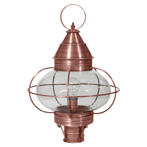 Onion One Light Post Mount in Antique Copper (196|2573ACMEDCSG)