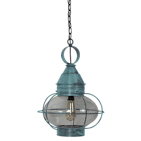 Onion One Light Hanging Lantern in Verdi Gris (196|2572VGMEDCSG)