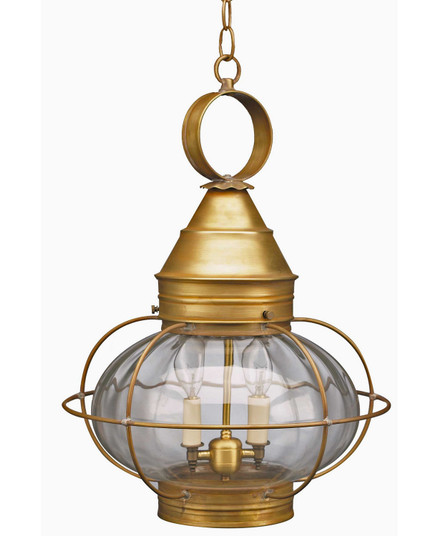 Onion Two Light Hanging Lantern in Antique Brass (196|2572ABLT2OPT)