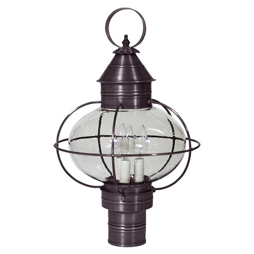 Onion Three Light Post Mount in Dark Brass (196|2543DBLT3CSG)