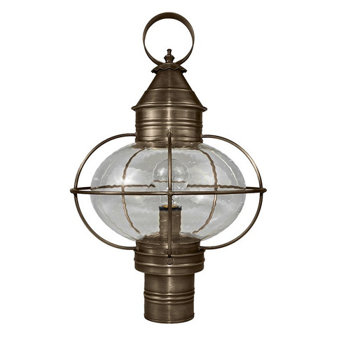 Onion One Light Post Mount in Dark Antique Brass (196|2543DABMEDCSG)