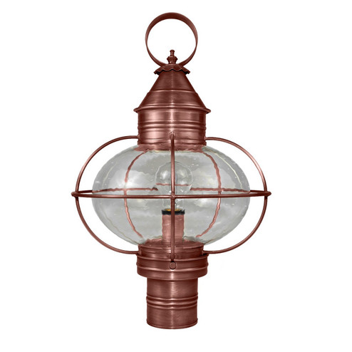Onion One Light Post Mount in Antique Copper (196|2543ACMEDCSG)