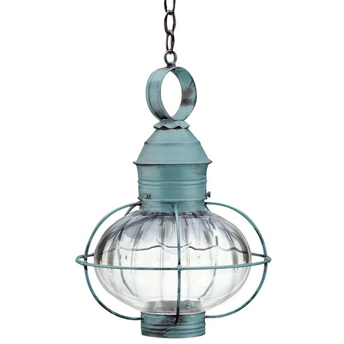 Onion One Light Hanging Lantern in Verdi Gris (196|2542VGMEDOPT)