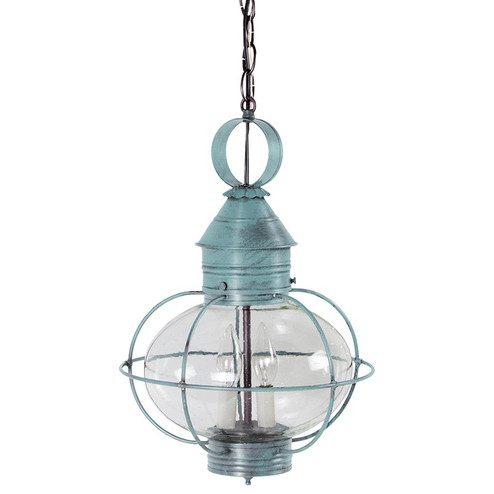 Onion Two Light Hanging Lantern in Verdi Gris (196|2542VGLT2CSG)