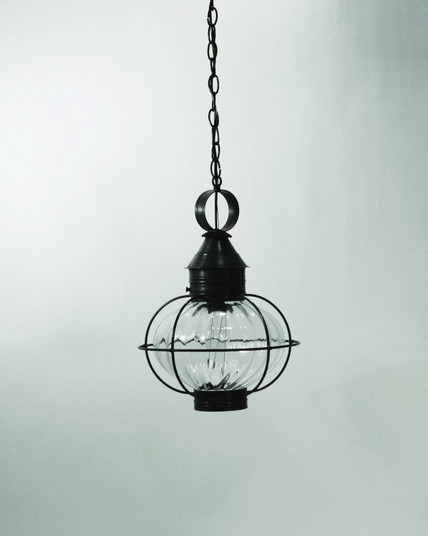 Onion One Light Hanging Lantern in Dark Brass (196|2542DBMEDOPT)