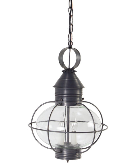 Onion Two Light Hanging Lantern in Dark Brass (196|2542DBLT2CLR)