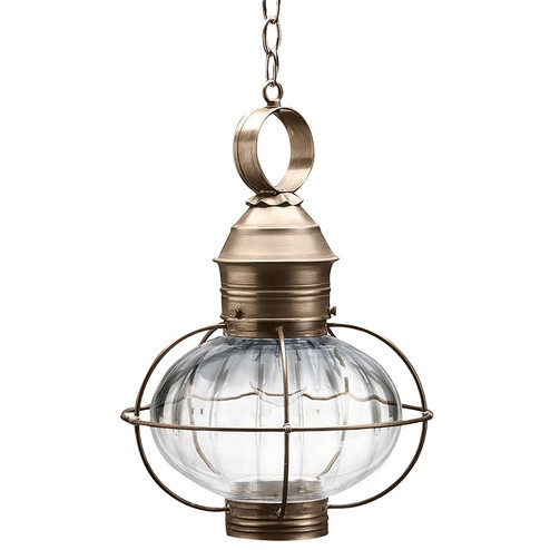 Onion One Light Hanging Lantern in Dark Antique Brass (196|2542DABMEDOPT)