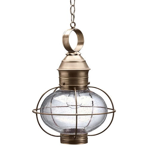 Onion One Light Hanging Lantern in Dark Antique Brass (196|2542DABMEDCSG)