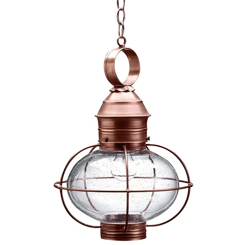 Onion One Light Hanging Lantern in Antique Copper (196|2542ACMEDCSG)