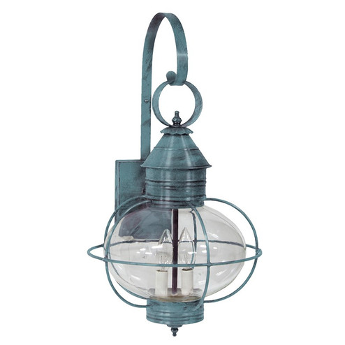Onion Two Light Wall Mount in Verdi Gris (196|2541VGLT2CLR)