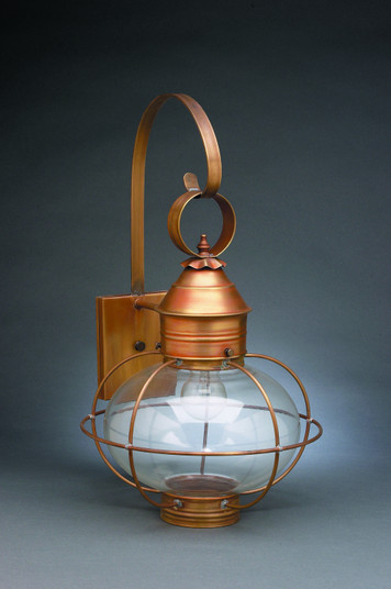 Onion One Light Wall Mount in Antique Brass (196|2541ABMEDCLR)