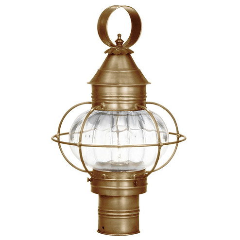 Onion One Light Post Mount in Antique Brass (196|2533ABMEDOPT)