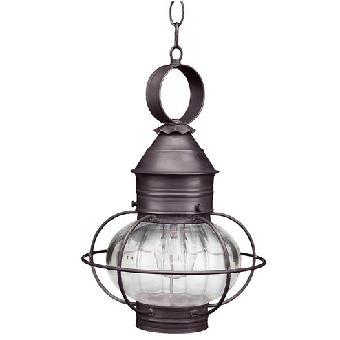 Onion One Light Hanging Lantern in Dark Brass (196|2532DBMEDOPT)
