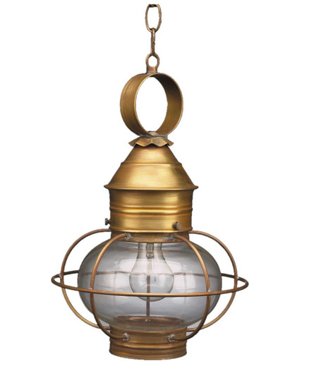 Onion One Light Hanging Lantern in Antique Brass (196|2532ABMEDCLR)