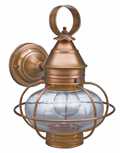 Onion One Light Wall Mount in Antique Brass (196|2525ABMEDCLRNS)