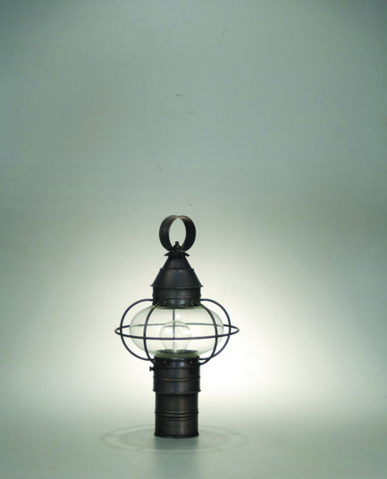 Onion One Light Post Mount in Dark Brass (196|2523DBMEDCLR)