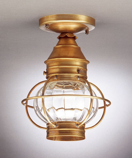 Onion One Light Flush Mount in Antique Brass (196|2514ABMEDOPT)