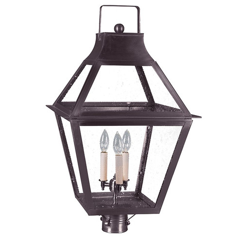 Uxbridge Three Light Post Mount in Dark Brass (196|2253DBLT3SMG)