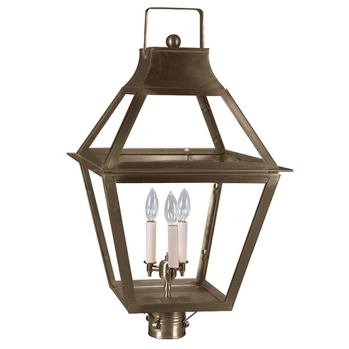 Uxbridge Three Light Post Mount in Dark Antique Brass (196|2253DABLT3CLR)