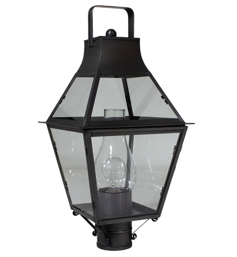 Uxbridge One Light Post Mount in Dark Brass (196|2243DBCIMCLR)