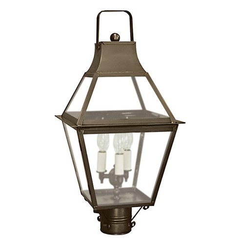 Uxbridge Three Light Post Mount in Dark Antique Brass (196|2243DABLT3FST)