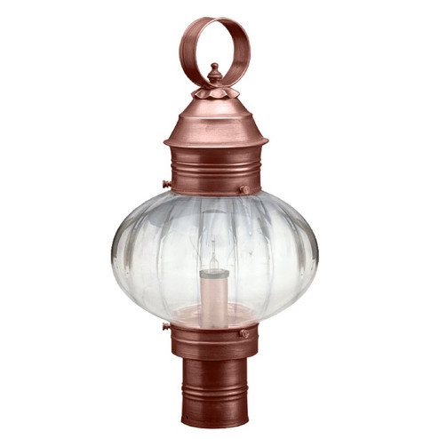 Cageless One Light Post Mount in Antique Copper (196|2043ACMEDOPT)