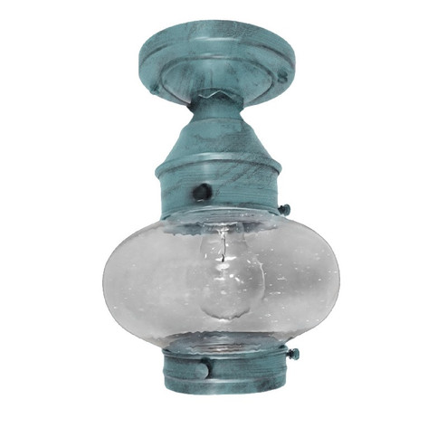 Cageless One Light Flush Mount in Verdi Gris (196|2024VGMEDCSG)