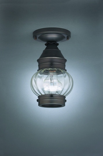 Cageless Onion One Light Flush Mount in Dark Brass (196|2014DBMEDOPT)