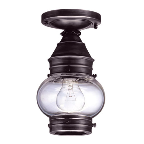 Cageless One Light Flush Mount in Dark Brass (196|2014DBMEDCLR)