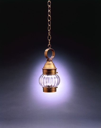 Cageless Onion One Light Hanging Lantern in Antique Brass (196|2012ABMEDOPT)