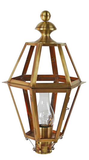 Boston One Light Post Mount in Antique Brass (196|1623ABCIMCLR)