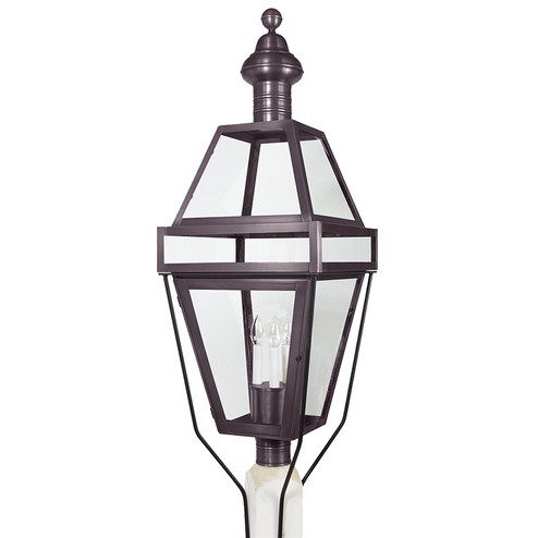 Boston Three Light Post Mount in Dark Brass (196|1253DBLT3CLR)