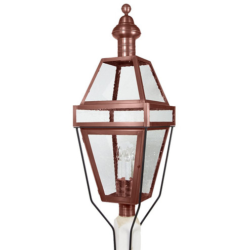 Boston Three Light Post Mount in Antique Copper (196|1253ACLT3SMG)