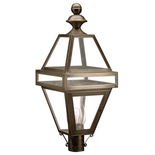 Boston One Light Post Mount in Dark Antique Brass (196|1223DABCIMFST)