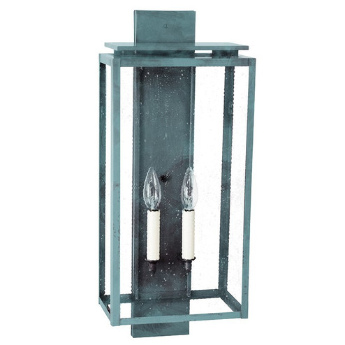 Downtown Two Light Wall Lantern in Verdi Gris (196|11651VGLT2SMG)