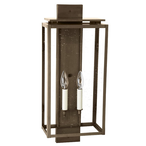 Downtown Two Light Wall Lantern in Dark Antique Brass (196|11651DABLT2CSG)