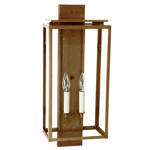 Downtown Two Light Wall Lantern in Antique Brass (196|11651ABLT2CSG)