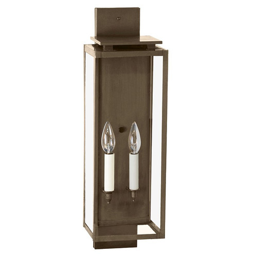 Downtown Two Light Wall Lantern in Dark Antique Brass (196|11641DABLT2CLR)