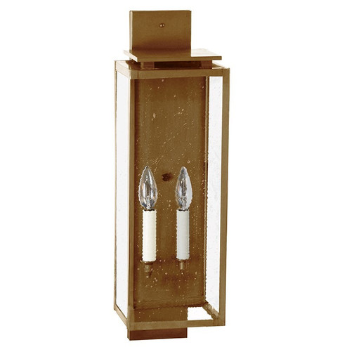 Downtown Two Light Wall Lantern in Antique Brass (196|11641ABLT2SMG)