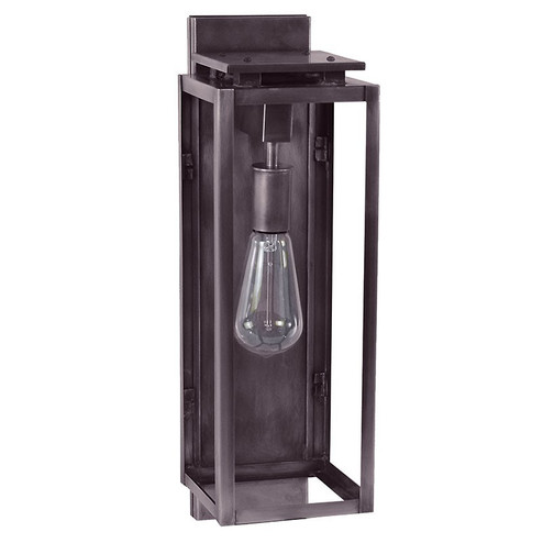 Downtown One Light Wall Lantern in Dark Brass (196|11631DBMEDCLR)