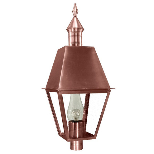 Boston One Light Post Mount in Antique Copper (196|1133ACCIMCLR)