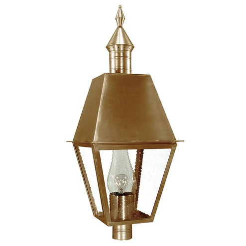 Boston One Light Post Mount in Antique Brass (196|1133ABCIMSMG)
