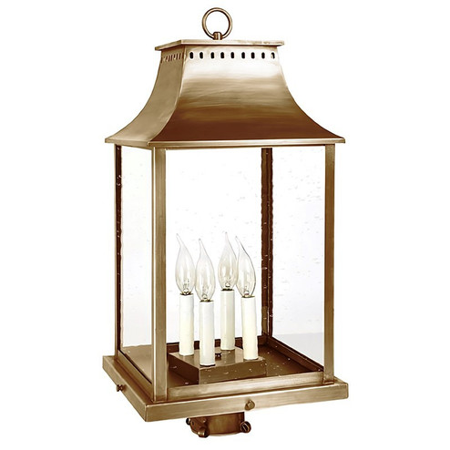 Rockland Four Light Post Mount in Antique Brass (196|11333ABLT4CSG)