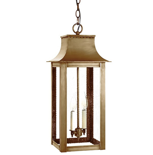 Coplin Two Light Hanging Lantern in Antique Brass (196|11232ABLT2SMG)
